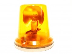 DDR Rundumleuchte 24 Volt FER Flachkuppel Halogen orange